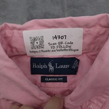 Ralph Lauren Shirt Mens M Pink Long Sleeve Button Down Collar Dress Shirt - £20.08 GBP