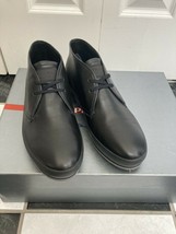 NIB 100% AUTH Prada Black Leather Lace Up Shoes Boots 4T2405 UK5.5/US 6.5 - £386.37 GBP