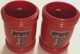 Set 2 Texas Tech Red Raiders Magna-Coolie Magnetic Can Bottle Holder Tailgating - £14.45 GBP