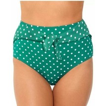 Salt + Cove Juniors Dot it Goin On High-Waist Bikini Bottoms Green Size XS Belt - $19.75