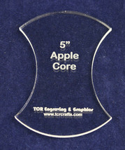 Apple Core 5&quot; - 1/4&quot; Thick -  Clear Acrylic - Long Arm (1/4&quot; foot) or Ha... - £19.61 GBP