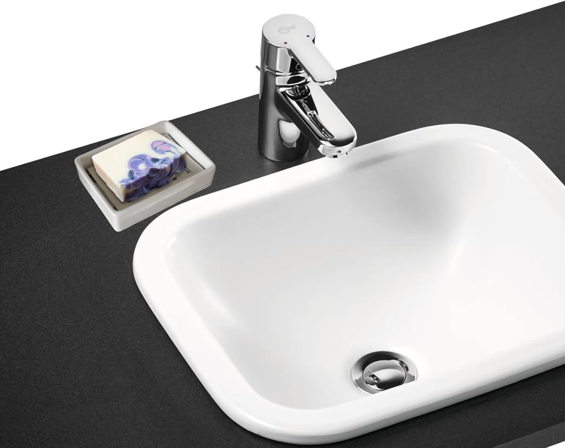 Ceramic Soap Dish Stainless Steel Soap Holder for Bathroom and Shower Double Lay Item image 2