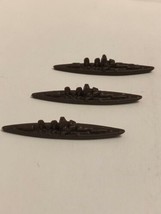 1984 - 1987 Axis &amp; Allies Board Game Pieces - 3 Dark Brown Battleships USSR S1 - $8.95