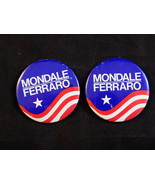 Vintage MONDALE FERRARO PINBACK Set of 2 Political Button 1984 President... - $10.84 CAD
