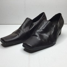 Vintage Womens Kim Rogers Brown Ankle Bootie Block Heels Church Office Size 9 - £19.63 GBP