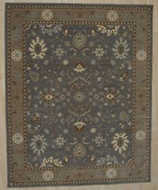 EORC U0303GY8X10 Hand Crafted Wool Oushak Rug, 7&#39;10 x 9&#39;10, Dk.Grey - £710.39 GBP