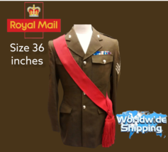 Army Sash Wool Sergeants Sgts Red Sash, Shoulder Red Acrylic Guard &quot;36 I... - $33.52 CAD