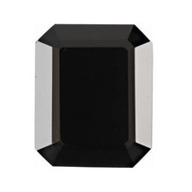 Natural Emerald Cut Faceted Black Onyx Available in 6x4MM-12x10MM - £6.25 GBP