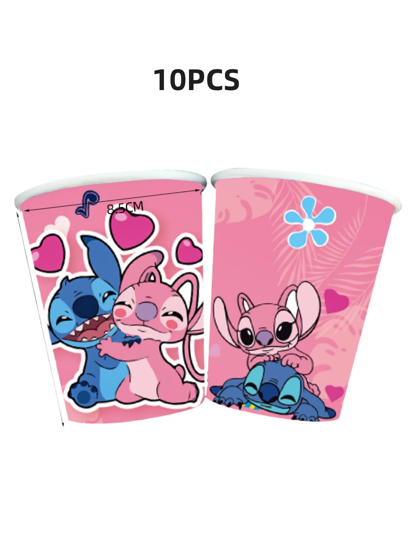 1/6/10/20pcs Pink Cute Lilo Stitch Angel Birthday Party Decoration -10pc... - $2.28