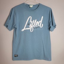 Lifted Research Group Mens Shirt Large Light Blue Short Sleeve Streetwear LRG - £10.50 GBP