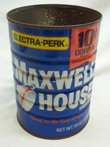 Vintage MAXWELL HOUSE Coffee 1 Pound 5 1/2&quot; Metal 16 oz Tin Can Antique ... - £11.73 GBP