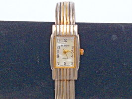 St. Martin MOP Gold Silver Quartz Watch Ladies Cuff  Working Hong Kong Mvmt - £16.14 GBP