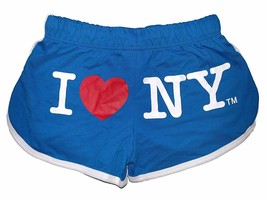 I Love NY Summer Shorts Ladies Turquoise Blue - $15.99