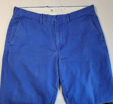 J Crew Chino Mens Pants Blue 34x34 actual length 31.5 100% Cotton - £9.70 GBP