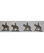 4 Vintage Lead Soldiers Calvary on Horse -Indian Wars/ Civil War possibly - £29.88 GBP