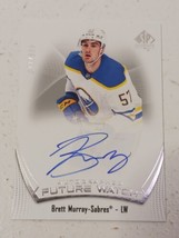 Brett Murray Buffalo Sabres 2021 -22 Upper Deck SP Authentic Certified Autograph - £3.86 GBP