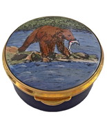 Staffordshire Allied Dunbar Vancouver Bear 1991 English Enamels Box - £58.97 GBP
