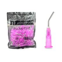 PlastCare USA Pre-Bent Needle Applicator Flow Tips Pink 18ga 100/Pk PBN-PNK - £4.91 GBP