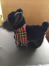 RUSS BERRIE - 8&quot; PLUSH BLACK SCOTTIE - SHADOW - $6.00