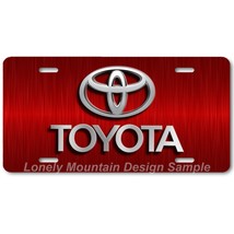 Toyota Inspired Art Gray on Red FLAT Aluminum Novelty Auto License Tag Plate - £14.38 GBP