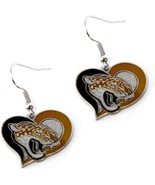 New Jacksonville Jaguars NFL Silver Swirl Heart Dangle Earrings Non-Alle... - €9,02 EUR