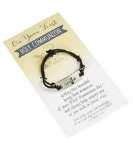 Stretch Bracelet with Silver Cross Charm - Gift for First or - $73.23