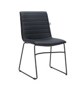 LeisureMod Zylar Black Leather Office Chair - Ergonomic Upholstered Desk... - $274.29 CAD