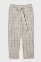 Women&#39;s A New Day High-Rise Plaid Tie Waist Straight Pants Size 8 NWT - £17.10 GBP