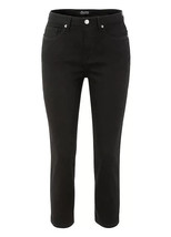 ANISTON Straight Leg Capri Jeans in Black UK 18 PLUS L23 (fm2-3) - £39.26 GBP