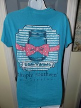 Simply Southern Teal The Southern Tie That Binds Us Mason Jar Size S Women&#39;s EUC - £14.78 GBP