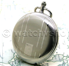 Pocket Watch Silver Color Antique Design 42 mm for Men with Fob Chain P105 - £17.19 GBP