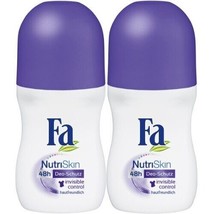 Fa Nutri Skin Invisible Control Deodorant roll-on 2 X 50ml Free Shipping - £14.78 GBP