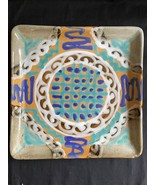 antique ceramic design square dish - platter . French. Marked back - £101.47 GBP