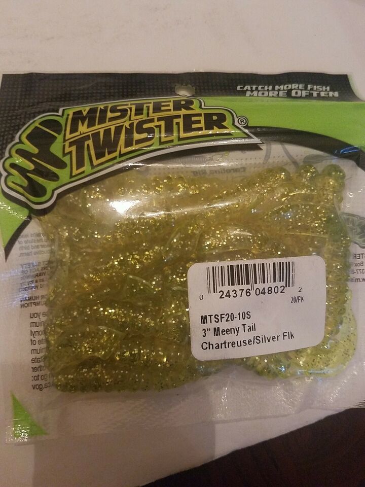 Mister Twister 3" Meeny Tail Charteuse/Silver Flk