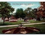 Green Square Cannon Monument Cedar Rapids Iowa IA UNP DB Postcard Y5 - £2.76 GBP