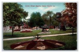 Green Square Cannon Monument Cedar Rapids Iowa IA UNP DB Postcard Y5 - £2.75 GBP