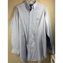 Ralph Lauren Mens Blue Yarmouth Button Down Dress Shirt Preppy Size 16 1... - $24.95