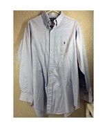 Ralph Lauren Mens Blue Yarmouth Button Down Dress Shirt Preppy Size 16 1... - $34.95 CAD
