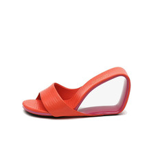 Summer Slippers Women Sandals Wedge 8cm High Heel Designer Woman Brand Shoes Bri - £76.06 GBP