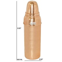 Prisha India Craft Copper Bottle, Handmade Copper Vessel Thermos Design,... - £27.45 GBP