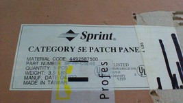 (NEW) SPRINT SP-PP-C5E48 CAT5E PATCH PANEL /MATERIAL CODE 4492587500 /T5... - $28.59