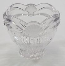*MM) Vintage Studio Nova Clear Glass Frosted Shell Design Candy Dish Coi... - $184.34 MXN