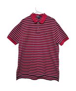 Polo Ralph Lauren Mens Striped Red Navy Polo Shirt XL Y2K Preppy Classic... - $22.99