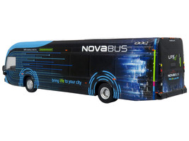 Nova Bus LFSe Electric Transit Bus &quot;Bring Life to Your City&quot; Black and Blue with - £51.50 GBP
