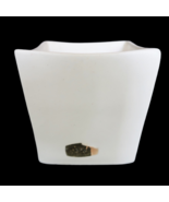 Vintage Mid Century Heager White Square Small Planter - $27.34 CAD