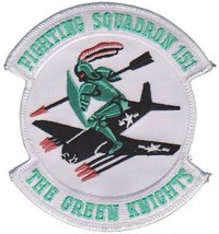 4.5&quot; Marine Corps VMF-151 Green Knights Wing Squadron Embroidered Jacket Patch - £24.35 GBP