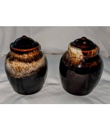 Vintage Pfaltzgraff Gourmet Brown Drip Stoneware Salt and Pepper Shaker ... - €8,46 EUR