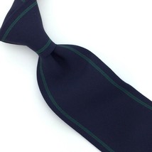 Mila Schon Tie Italy Logo Navy Green Deco Border Lines  Necktie Luxury S... - £54.75 GBP