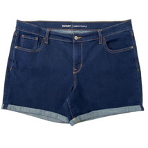 Old Navy Curvy Profile Blue Jean Shorts Womens size 16 Reg Booty Mid Rise Cuffed - £16.90 GBP