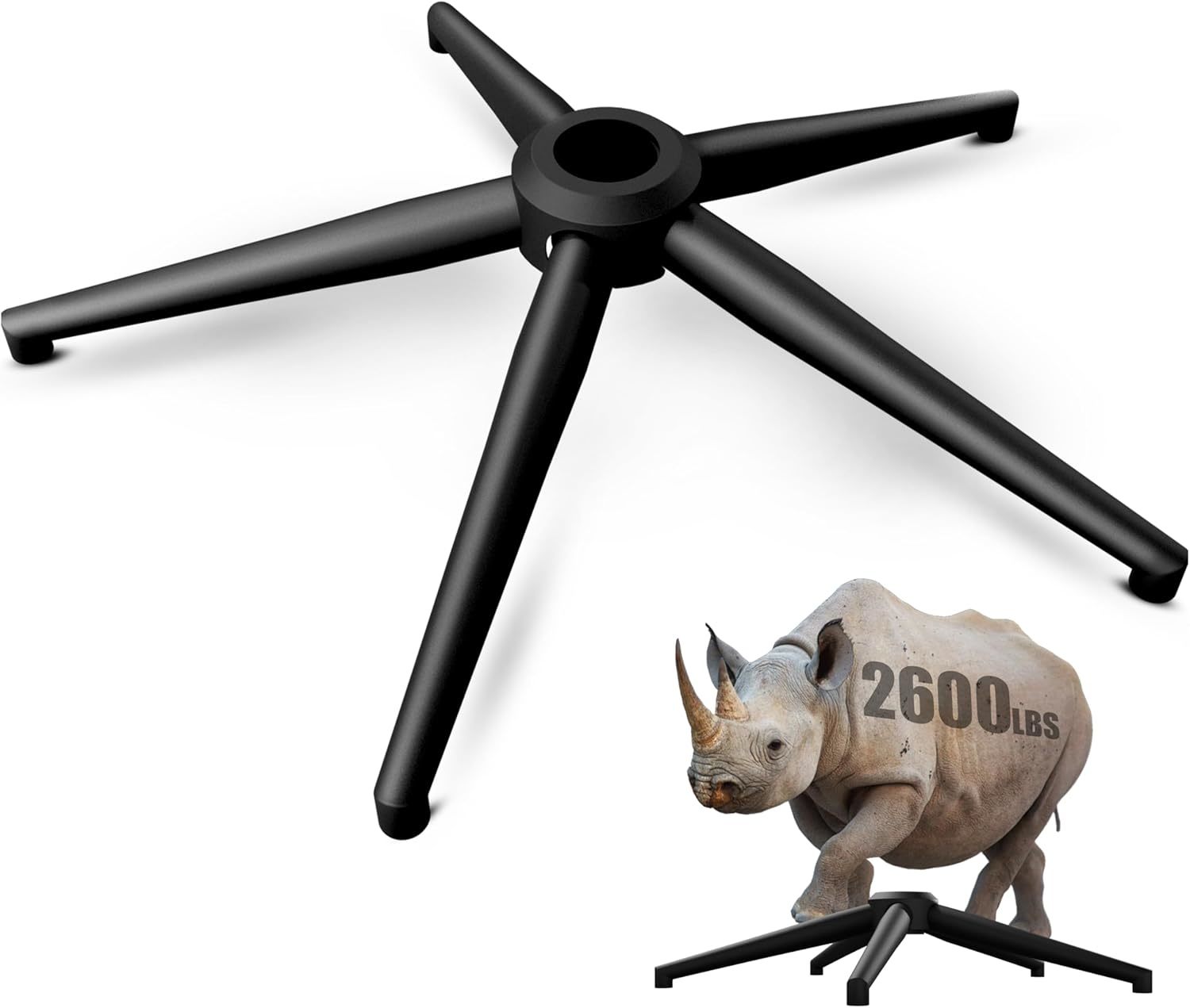 24&#39;&#39;(60Cm) Office Chair Base Replacement, Heavy Duty Chair, Matte Black - $48.99